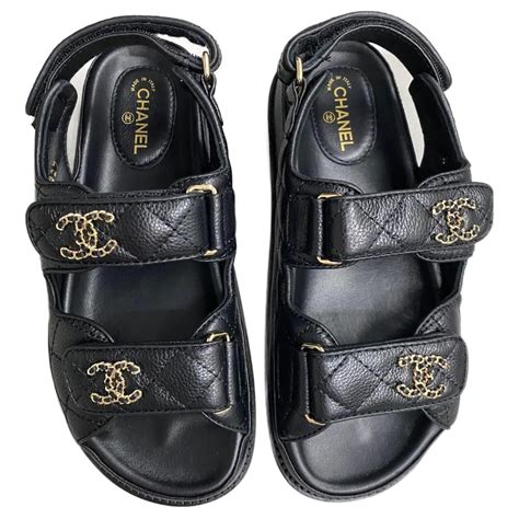 chanel velcro dad sandals|chanel wedge sandals 2022.